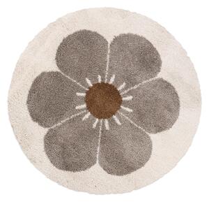 Šedo-krémový dětský koberec ø 120 cm Bohemian Daisy – Nattiot