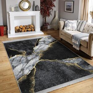Černý koberec běhoun 80x200 cm – Mila Home