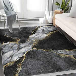 Černý koberec běhoun 80x200 cm – Mila Home