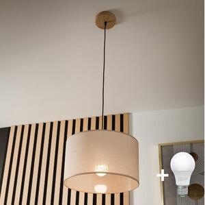 BRILAGI - LED Lustr na lanku ANTHONY 1xE27/60W/230V dub/béžová
