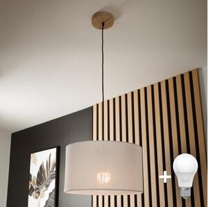 Brilagi - LED Lustr na lanku ANTHONY 1xE27/60W/230V dub/bílá
