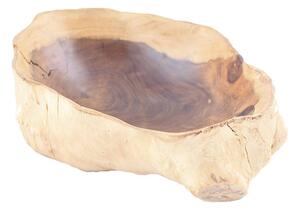 Dřevěná teaková miska nepravidelná