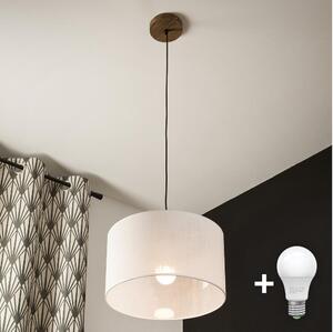 Brilagi - LED Lustr na lanku ANTHONY 1xE27/60W/230V dub ořech/bílá