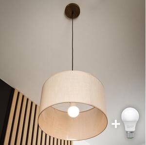 Brilagi - LED Lustr na lanku ANTHONY 1xE27/60W/230V dub ořech/béžová