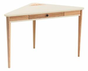 Rohový psací stůl ASHME 114x85x85cm - křída