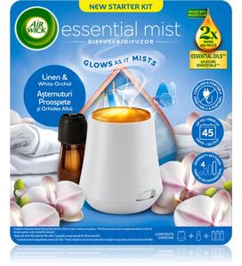 Air Wick Essential Mist Linen & White Orchid aroma difuzér s náplní 1 ks
