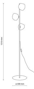 Brilagi - Stojací lampa VULCANO 3xG9/8W/230V zlatá/kouřová béžová