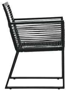 Zahradní židle 2 ks černé PVC ratan