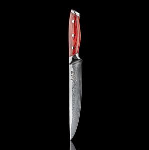 Gudaro - Damaškový porcovací nůž KENSHO 8", 67 vrstev oceli, délka 20 cm