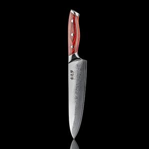 Gudaro - Damaškový šéfkuchařský nůž KENSHO 8", 67 vrstev oceli, délka 20 cm