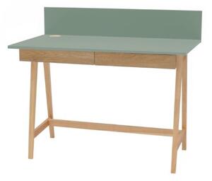 LUKA Ashwood Psací stůl 110x50cm se zásuvkou zelený