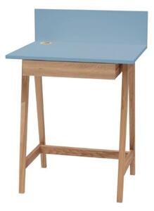 LUKA Ashwood Psací stůl 65x50cm se zásuvkou / modrá