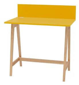 LUKA Ashwood Psací stůl 85x50cm žlutý