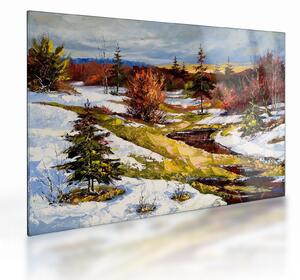 Skleněný obraz - Příchod jara (70x50 cm)