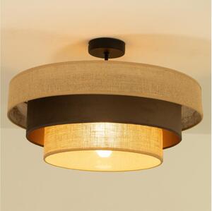 Přisazený lustr WENTA 1xE27/60W/230V pr. 50 cm juta/hnědá