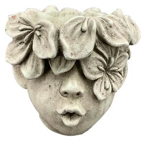 BETONOVÝ KVĚTINÁČ LEVÍ 13,5X15 CM ŠEDÁ