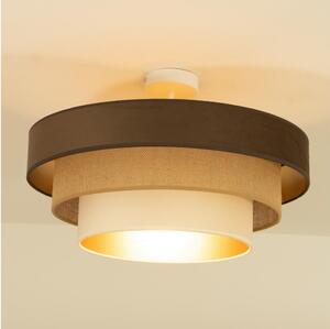 Přisazený lustr WENTA 1xE27/60W/230V pr. 50 cm hnědá/juta/béžová