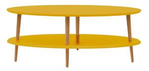 OVO nízký konferenční stolek š 110 x hl 70cm - žlutý