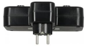 Rozbočovací zásuvka s vyp a LED osvět LINEA 2Z + 3xUSB A/C SCHUKO 4000K černá