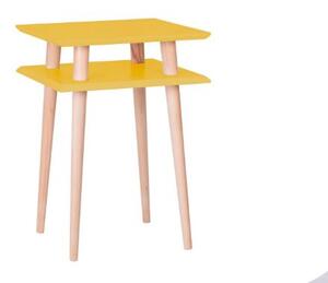 Konferenční stolek SQUARE 43x43x61cm žlutý