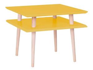 Konferenční stolek SQUARE 55x55x45cm žlutý