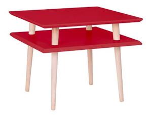 Konferenční stolek SQUARE 55x55x45cm červený (čistě červený)