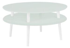 Konferenční stolek UFO Průměr 70 cm x Výška 35 cm mátové bílé nohy