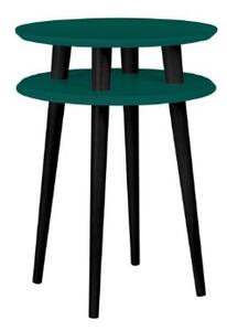 Boční stolek UFO prům. 45cm x V 61cm zelený / černé nohy