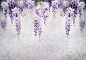 Fototapeta vliesová: Flowers Violet Wisteria Romantic (1) - 416x254 cm