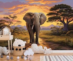 Fototapeta vliesová: Animals Elephant Safari - 416x254 cm