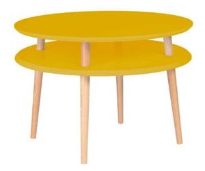 Konferenční stolek UFO prům. 70cm x v 45cm žlutý