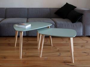 Konferenční stolek Endocarp 110x66x45cm - čistě červený / jasanové dřevo