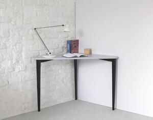 Rohový psací stůl NAJA 114 x 85 cm Tmavě korálová černá noha