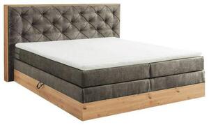 POSTEL BOXSPRING, 180/200 cm, textil, kompozitní dřevo, hnědá, šedá, přírodní barvy Esposa - Postele boxspring, Online Only