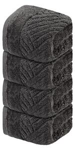 Livarno home Froté ručník pro hosty, 30 x 50 cm, 500 g/m2, 4 kusy (šedá) (100384065002)