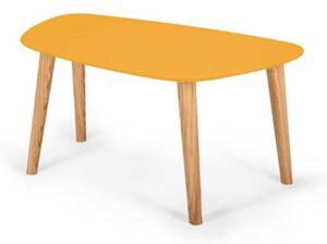 Konferenční stolek Endocarp 80x48x40cm - žlutý / jasan