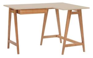 Rohový psací stůl LUKA š 115cm x hl 85cm béžový dub pravý bok