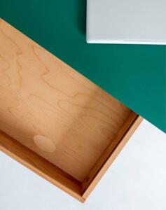 LUKA Rohový psací stůl š115cm x d85cm béžový Dub levá strana