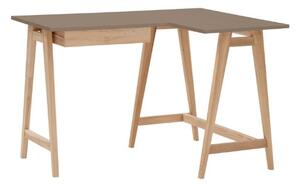 LUKA Ashwood Corner Desk š115cm x d85cm hnědá Pravá strana
