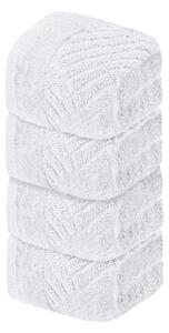 Livarno home Froté ručník pro hosty, 30 x 50 cm, 500 g/m2, 4 kusy (bílá) (100384065003)