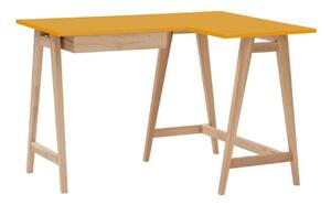 LUKA Ashwood Corner Desk š115cm x d85cm žlutá Pravá strana