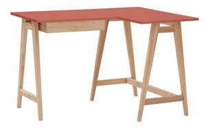 LUKA Ashwood Corner Desk š115cm x d85cm růžová Pravá strana