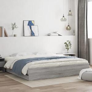 Rám postele se zásuvkami šedý sonoma 200 x 200 cm kompozit 3207250