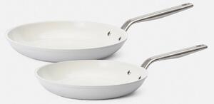 Fabini Sada pánví Meda 5.0 Pro, ø 24 cm + ø 28 cm, 2 díly - Nepřilnavé pánve s keramickým povrchem, světle šedé
