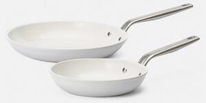 Fabini Sada pánví Meda 5.0 Pro, ø 20 cm + ø 26 cm, 2 díly - Nepřilnavé pánve s keramickým povrchem, světle šedé