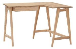 LUKA Psací stůl ve tvaru L z jasanu š115cm x hl85cm pravý
