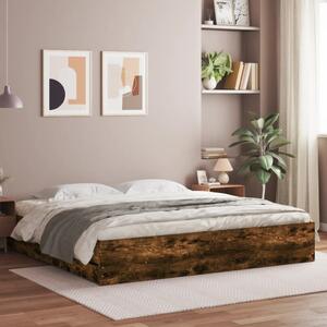 Rám postele se zásuvkami kouřový dub 160 x 200 cm kompozit 3207263