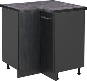 Rohová skříňka Vicco R-Line Černý beton 75.6 cm PD Antracit, Model 47487