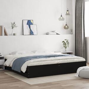 Rám postele se zásuvkami černý 160 x 200 cm kompozitní dřevo 3207260