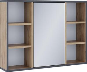 Koupelnová zrcadlová skříňka Vicco Stephan Zlatý mocný dub 80 x 59.2 cm S policemi a zrcadlovými dveřmi, Model 56212